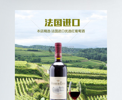 法国进口优选红酒促销淘宝详情页