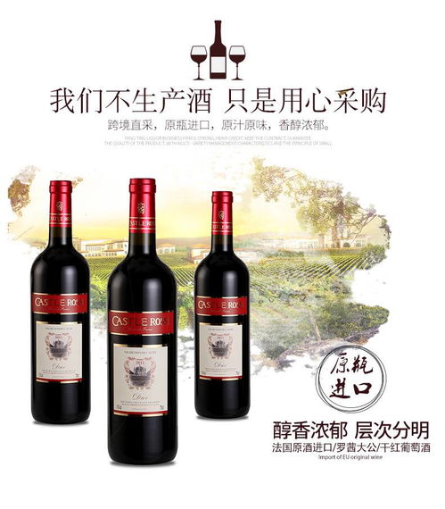 整箱六瓶 法国进口红酒罗茜大公干红葡萄酒