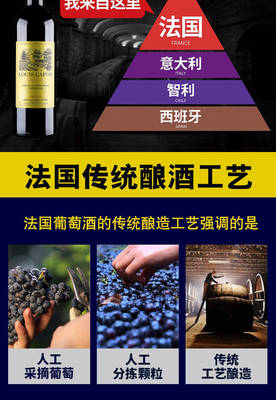路易拉菲法国原瓶进口红酒6支整箱干红葡萄酒送木箱礼盒750ml*6瓶